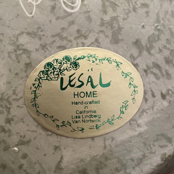 LESAL Ceramics Lisa Lindberg Van Nortwick Large Handpainted Floral Bowl 10” - Picture 7 of 10